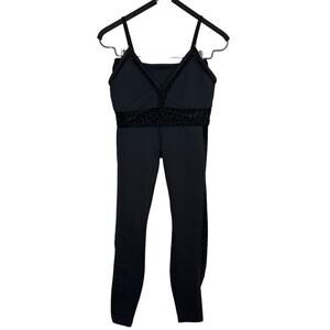 Good American Burnout Leopard Illusion Bra & Corset Mesh Leggings Set Size 2/M